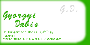 gyorgyi dabis business card
